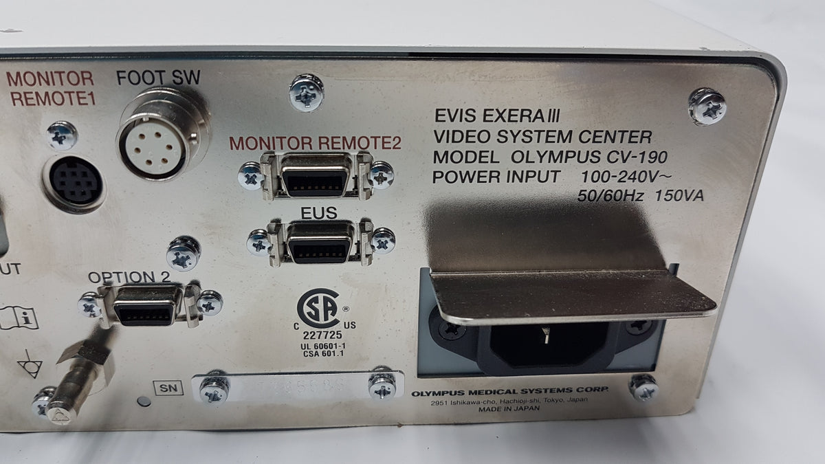 Olympus CV-190 Evis Exera III Video Endoscopy Processor System Center