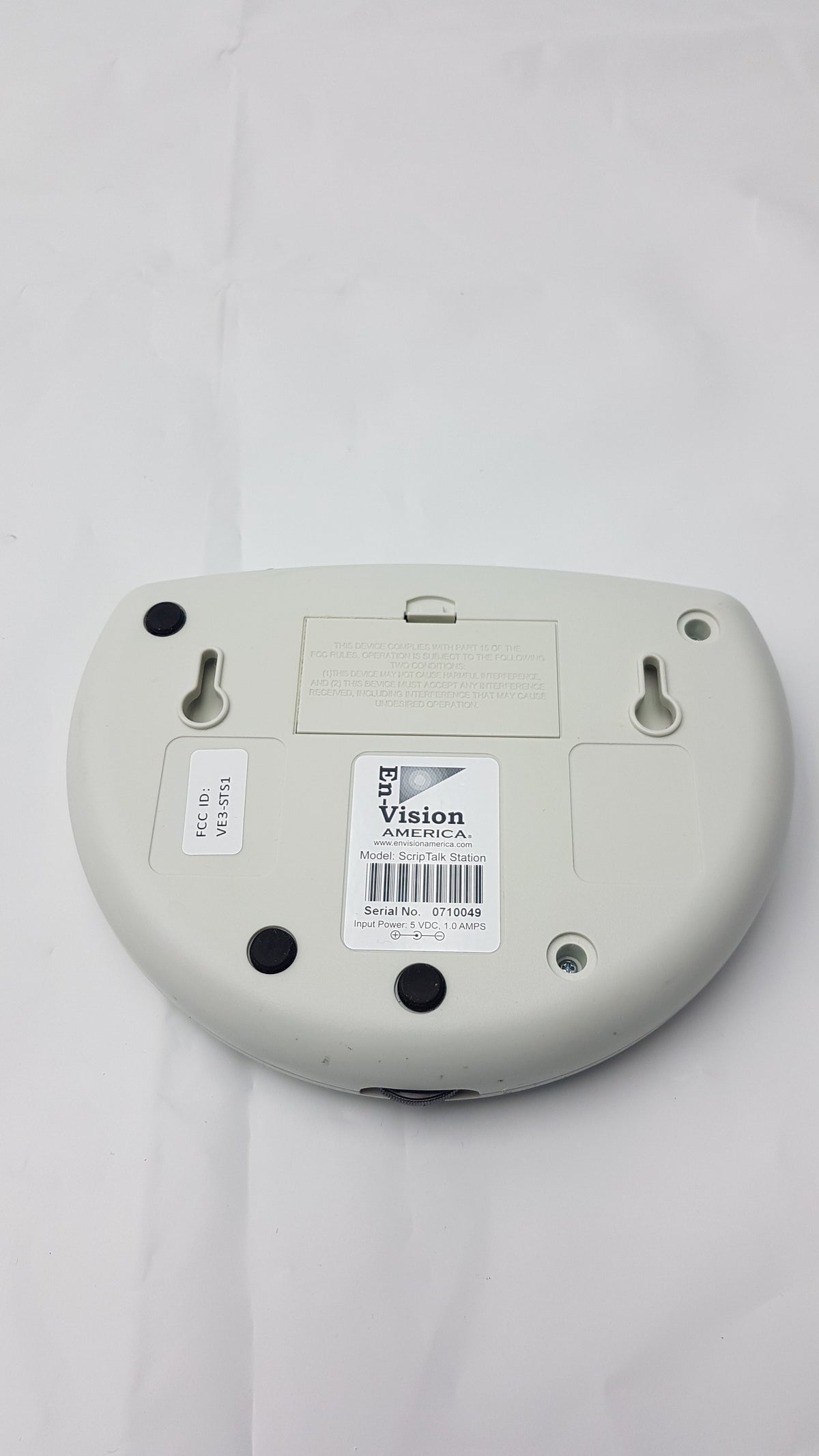 En-Vision America Script Talk Station Audible Prescription Reading Device S/N 0710049