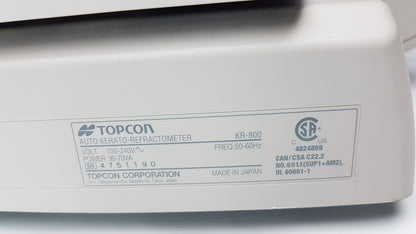 Topcon KR-800 Auto Kerato-Refractometer 50-60Hz S/N 4751190