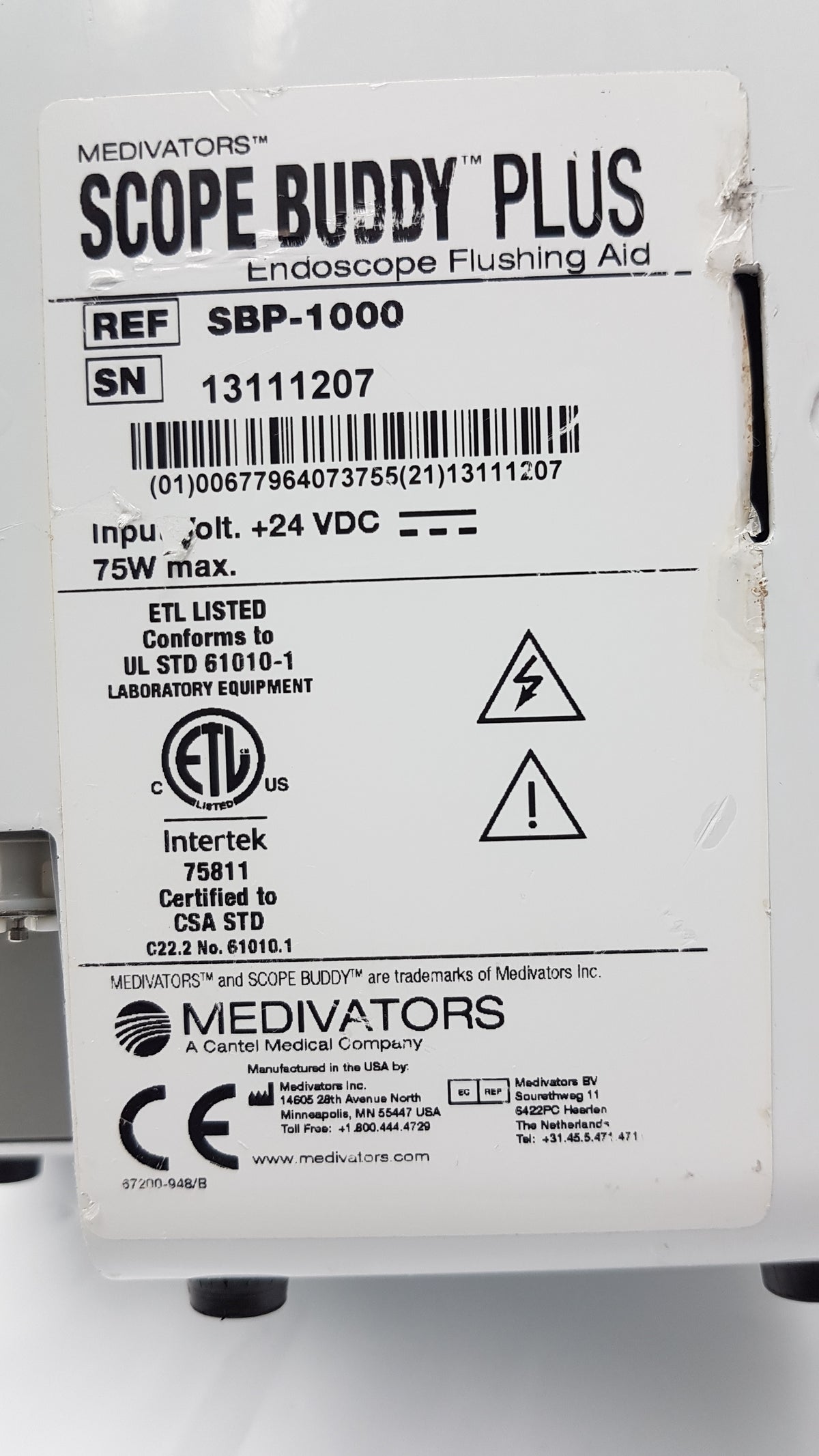 Cantel Medical Medivators Scope Buddy Plus Endoscope Flushing Aid Ref SBP-1000