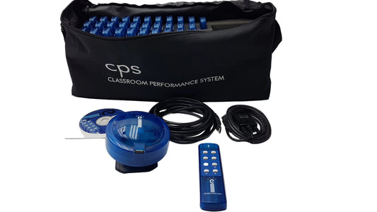 Lot of 32 eInstruction Classroom Performance System (CPS) Clicker Remotes With Receiver Hub & USB Converter