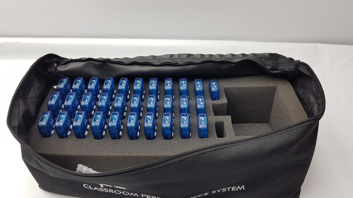 Lot of 32 eInstruction Classroom Performance System (CPS) Clicker Remotes With Receiver Hub & USB Converter