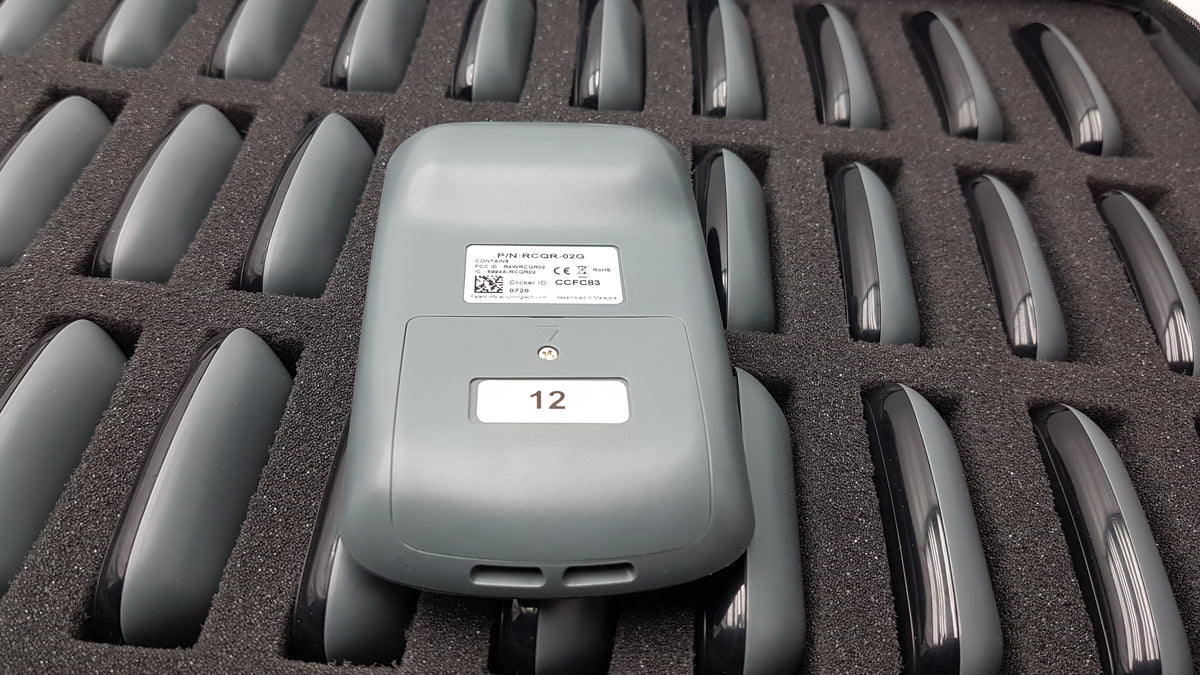 Lot of 36 Turning Technologies QT2 Audience Response Device Clickers P/N RCQR-02G