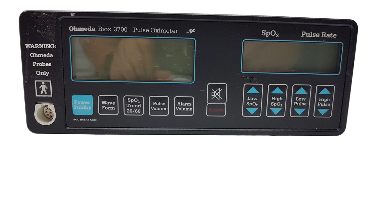 BOC Health Care Ohmeda Biox 3700 Pulse Oximeter Patient Monitor S/N FMAX00690