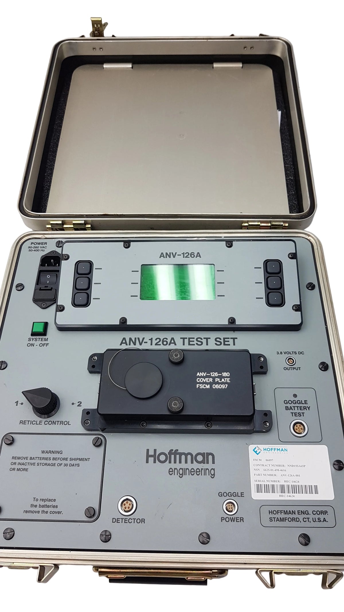 Hoffman Engineering ANV-126A Digital Night Vision Device Test Set P/N ANV-126A-001