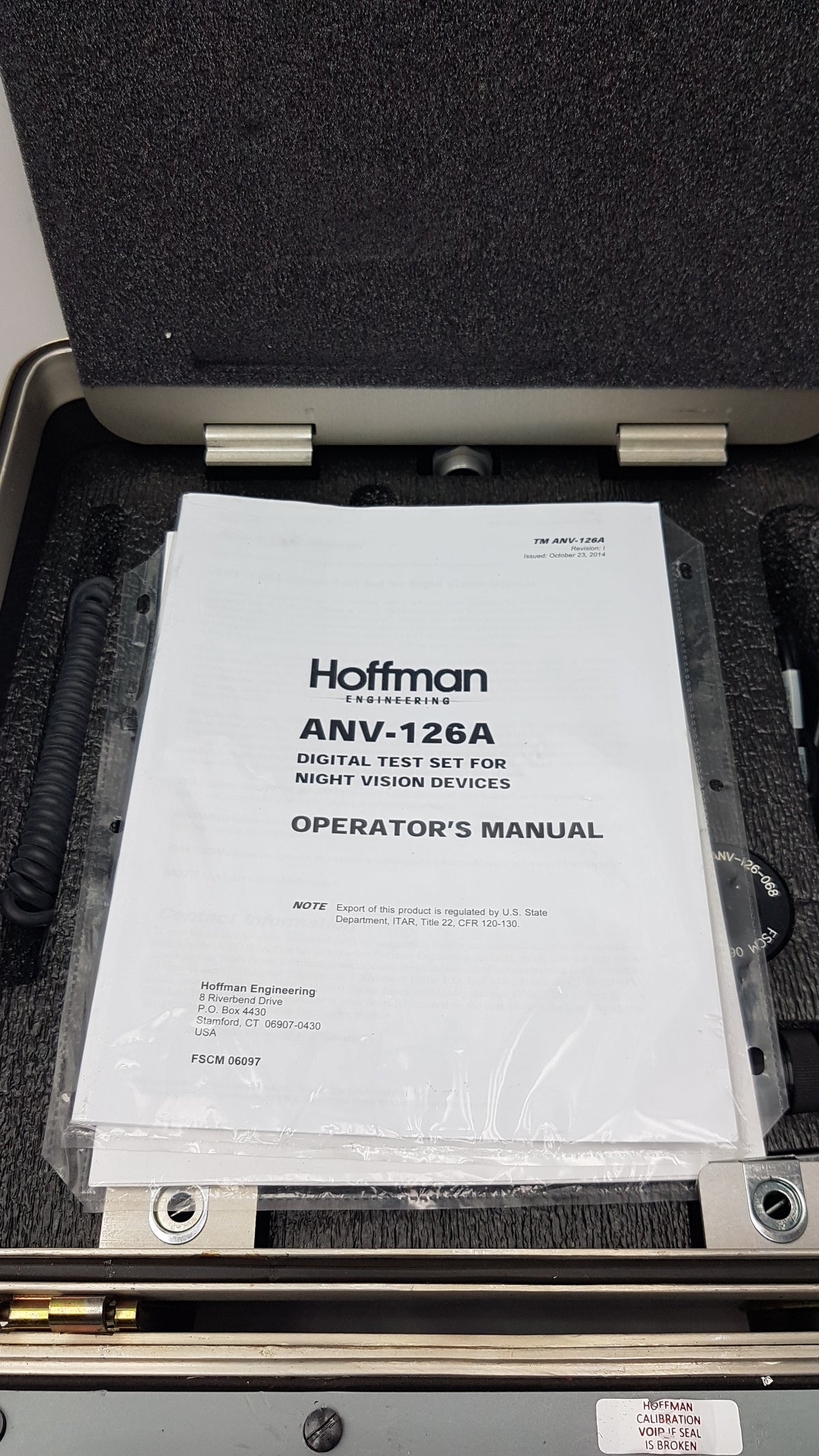 Hoffman Engineering ANV-126A Digital Night Vision Device Test Set P/N ANV-126A-001