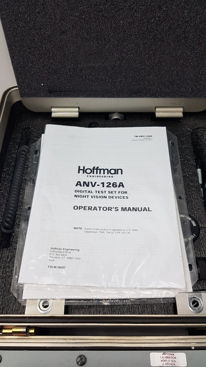 Hoffman Engineering ANV-126A Digital Night Vision Device Test Set P/N ANV-126A-001