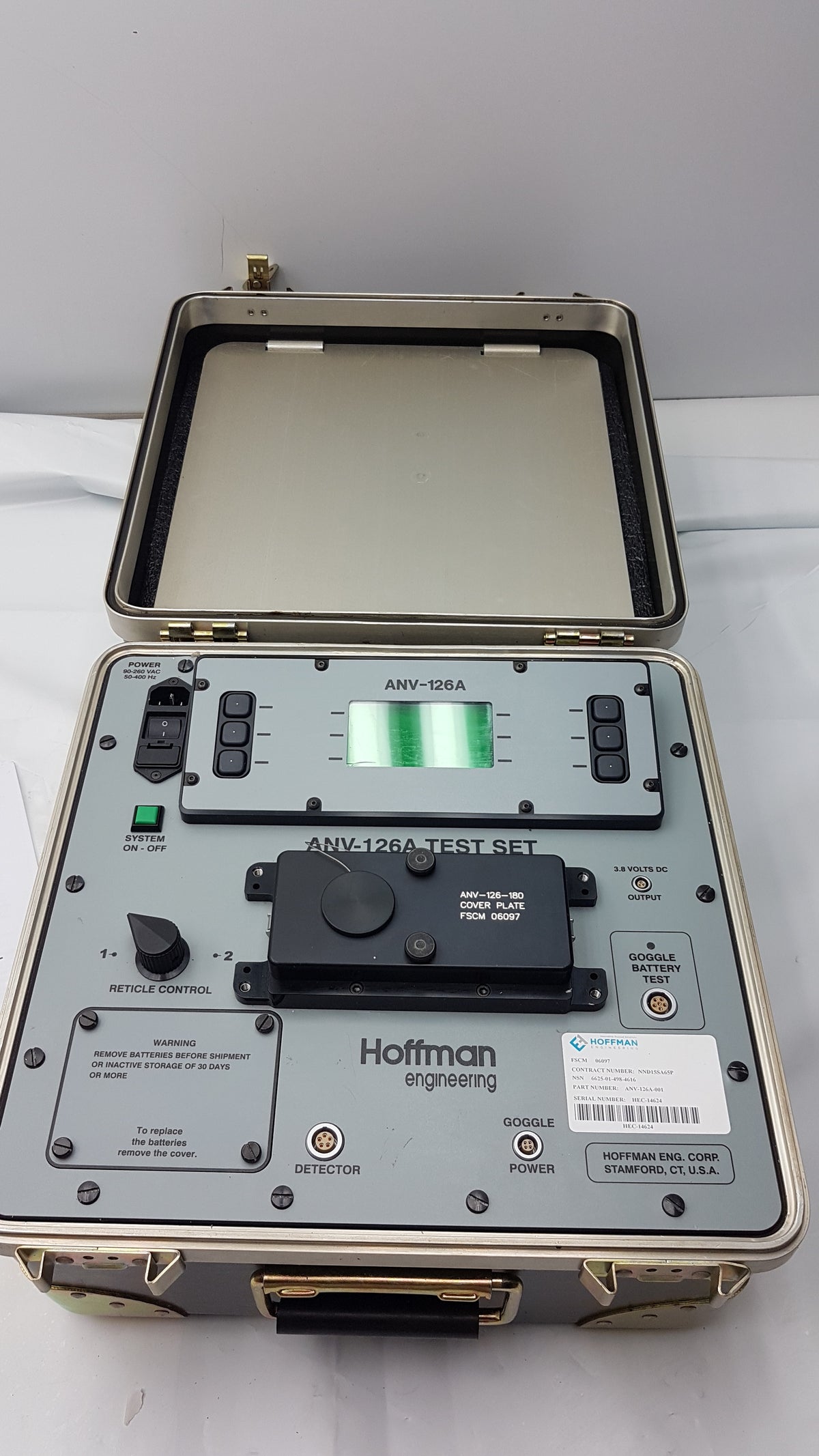 Hoffman Engineering ANV-126A Digital Night Vision Device Test Set P/N ANV-126A-001