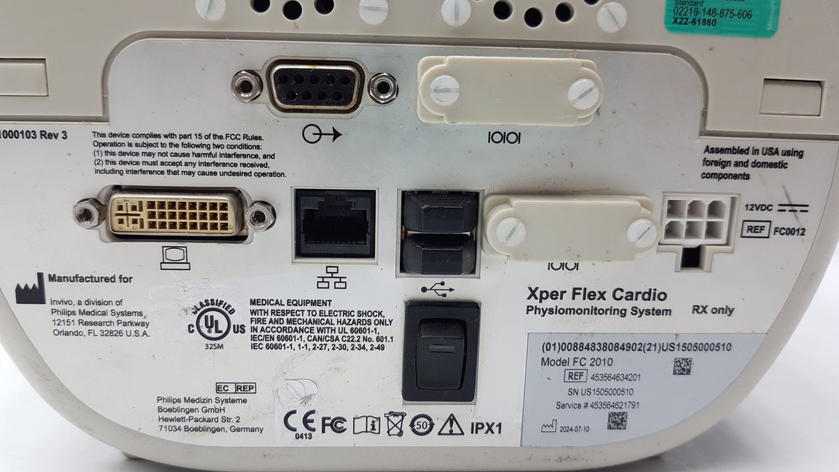 Philips Medical Systems FC 2010 Xper Flex Cardio Physiomonitoring System