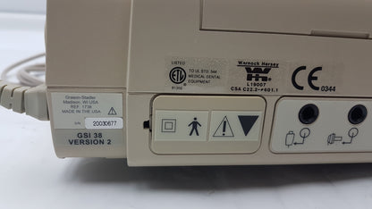 Grason Stadler GSI 38 Version 4 Auto Tymp Tympanometer Audiometer Ref 1738