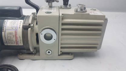 Leybold Trivac D4A Rotary Vane Vacuum Pump With GE 5KC36PN435GX Electric Motor