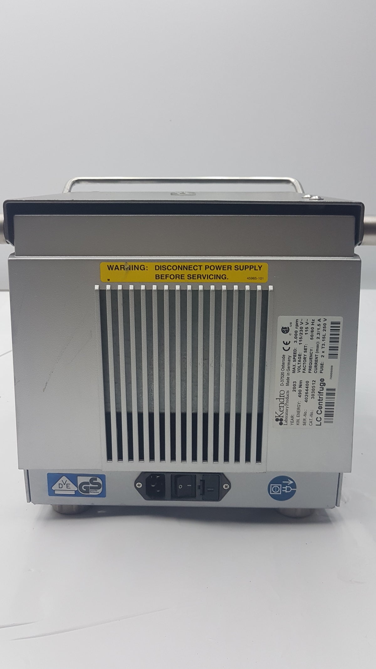 Kendro D-37520 Roche LC Carousel Centrifuge 3 RPM 115/230V 50/60 Hz Cat # 3030512
