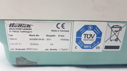 Hettich Zentrifugen EBA 21 Benchtop Laboratory Centrifuge Type 1004-01