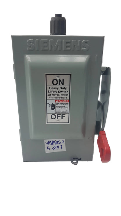 Siemens HNF361 Non Fusible Heavy Duty Safety Switch 3-Pole 30A 600V