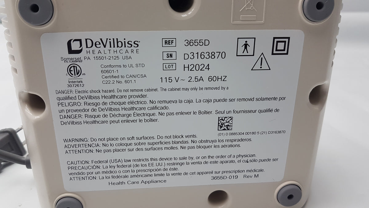 DeVilbiss 3655D Pulmo-Aide Compact Compressor Nebulizer System