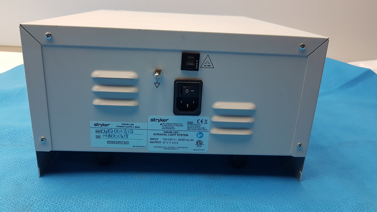 Stryker Visum LED Surgical Light System Power Supply Box Ref 0682-001-312