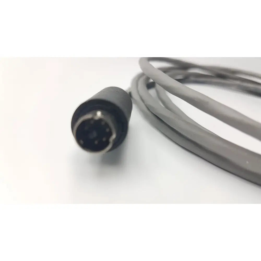 Gray coiled 10 pin cable with black 9-pin d-sub connector for medical cable g-bbdd1-32r product 2201564