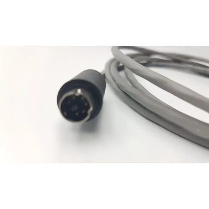 Gray coiled 10 pin cable with black 9-pin d-sub connector for medical cable g-bbdd1-32r product 2201564