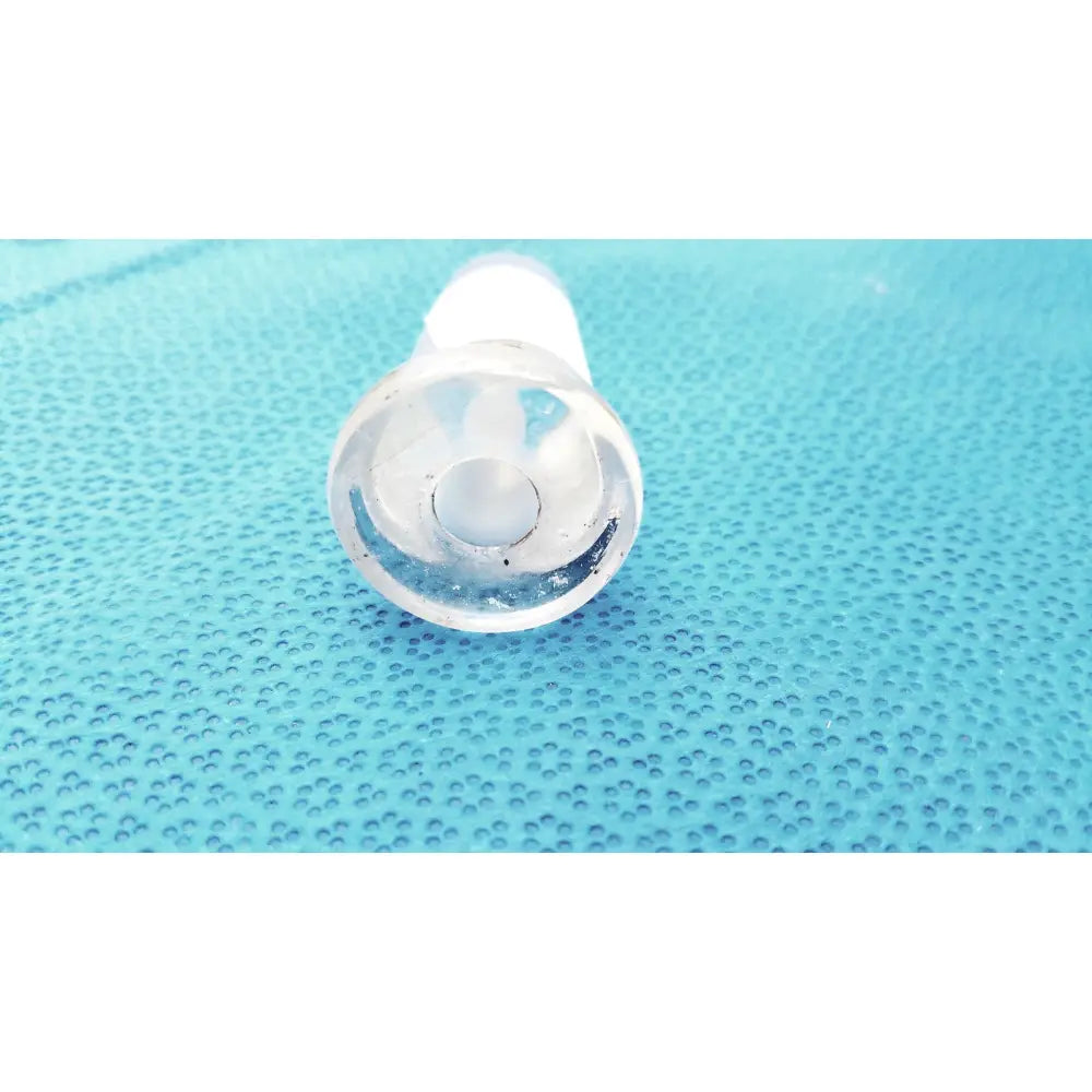Clear glass bong bowl with smooth rounded base and tapered top in 24/40 high-quality borosilicate lab glass adapter