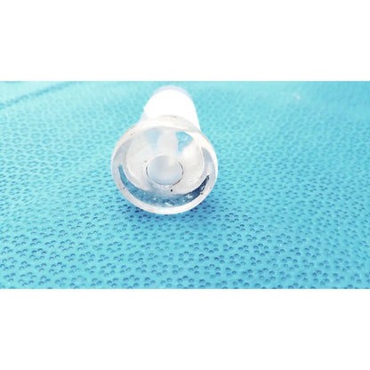 Clear glass bong bowl with smooth rounded base and tapered top in 24/40 high-quality borosilicate lab glass adapter