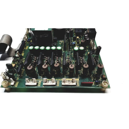 Green printed circuit board with black capacitors and green led indicators for 2p8414t mother board 2n3k2053-crdid-2053b
