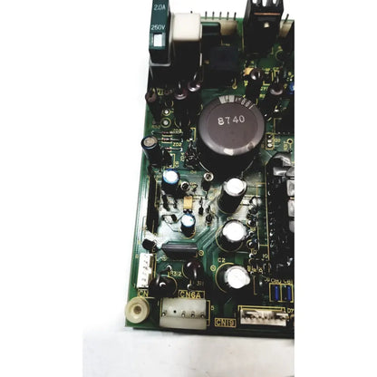 Green circuit board with black and silver components of 2p8414t mother board model 2n3k2053-crdid-2053b