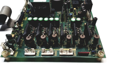 Green printed circuit board with black capacitors and green led indicators for 2p8414t mother board 2n3k2053-crdid-2053b