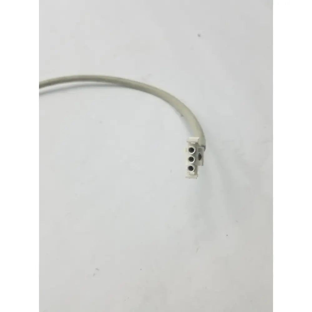 Gray 3-pin female cable with white plastic connector featuring four circular holes for adapter connection