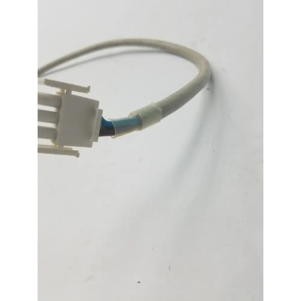 Gray plastic-coated 3-pin female cable with white multi-pin connector and blue internal wires for adapter use