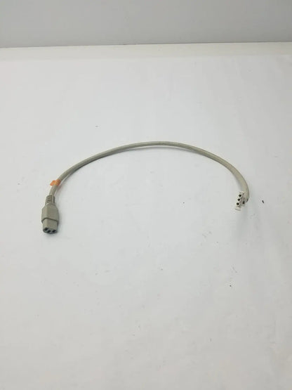 Gray 3-pin female cable with two three-prong connectors at each end for adapter connection use