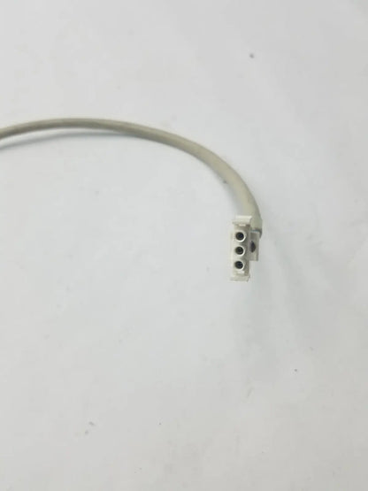 Gray 3-pin female cable with white plastic connector featuring four circular holes for adapter connection