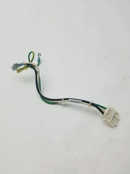 White plastic 3 pin female connector with black green and white wires for 4 wire cable 453561174581 rev b