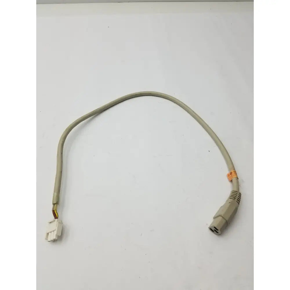 Beige 3 pin female adapter cable with white connector and gray ribbed plug for secure electrical connections