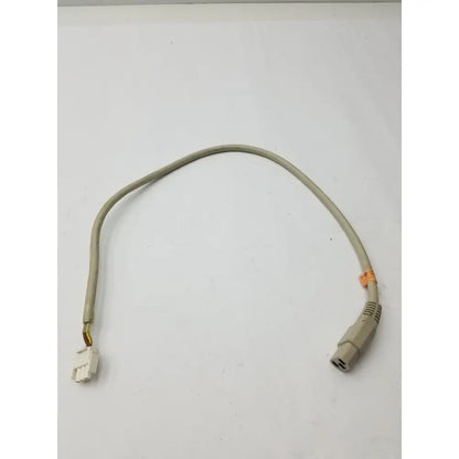 Beige 3 pin female adapter cable with white connector and gray ribbed plug for secure electrical connections