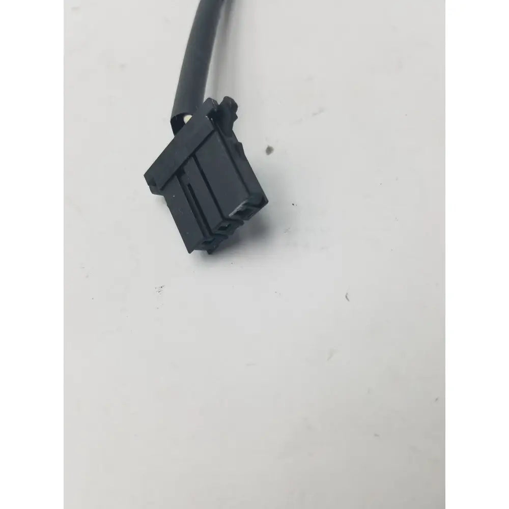 Black plastic 3 pin female connector wire cable with black insulated wire attached for electrical use