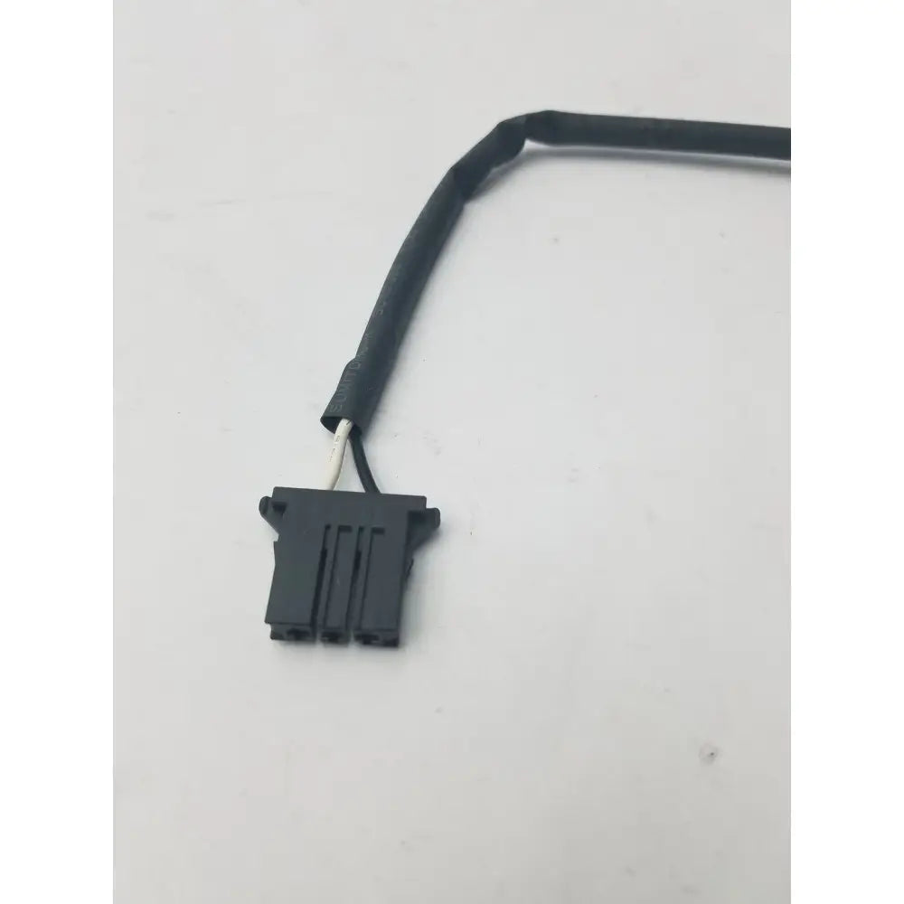 Black plastic 3 pin female connector wire with flexible cable and three visible pins showing white internal wires