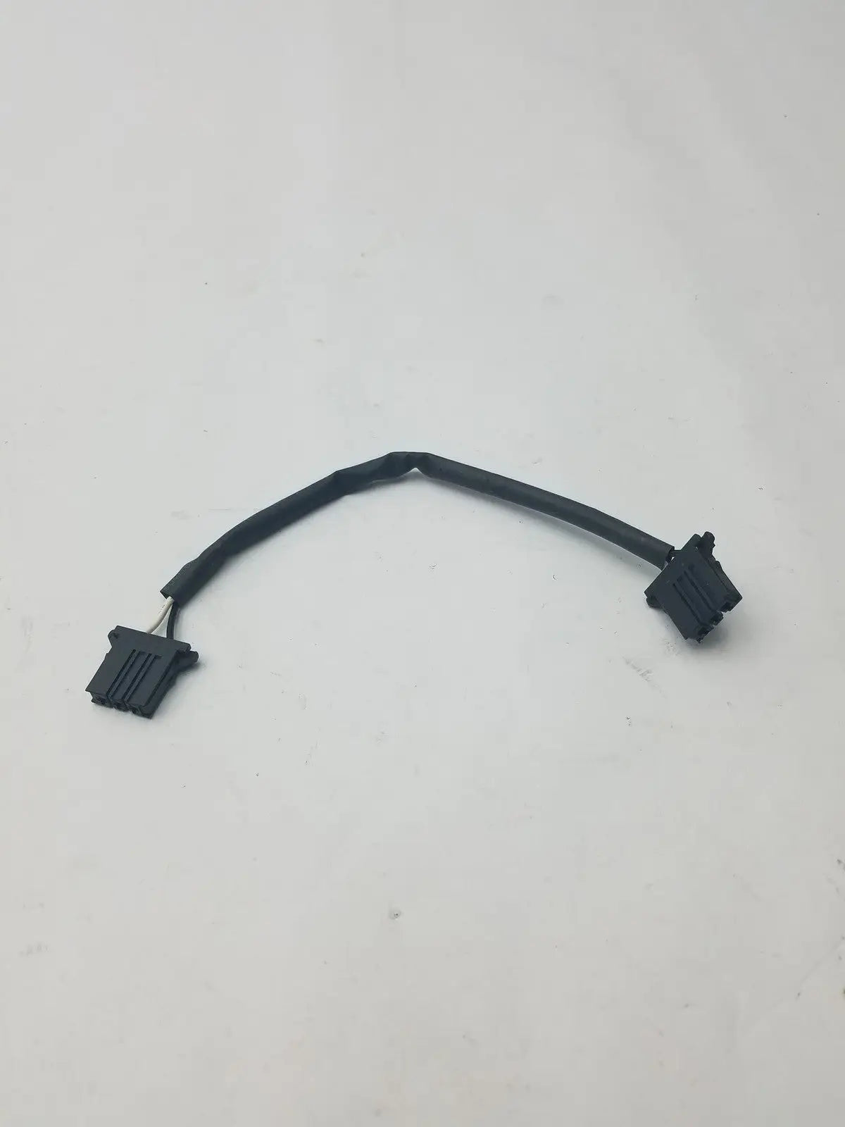 Black flexible 3 pin female connector wire cable with rectangular plastic female connectors at each end