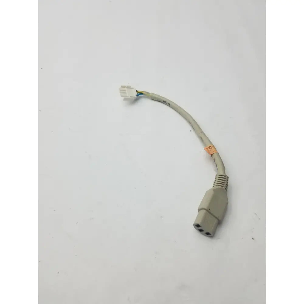Gray power cord with three-prong pin pronge plug and white 3 pin female connector for acp-f3 wire cable