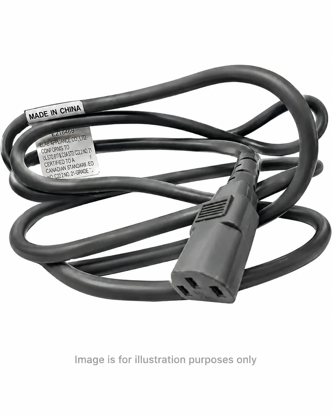 3 Prong Power Cord Detachable Cable - Power Cord