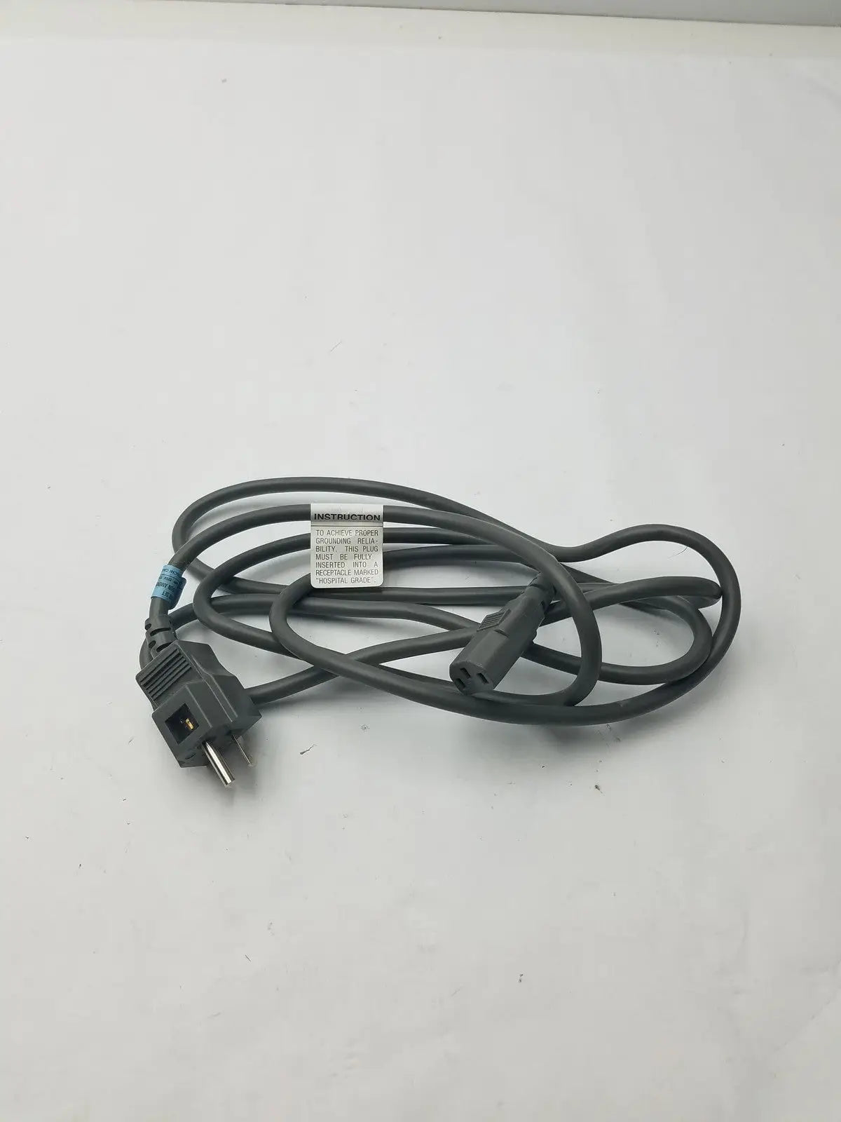 Black 3 prong power cord detachable cable with two prong plug and three pin connector for versatile use
