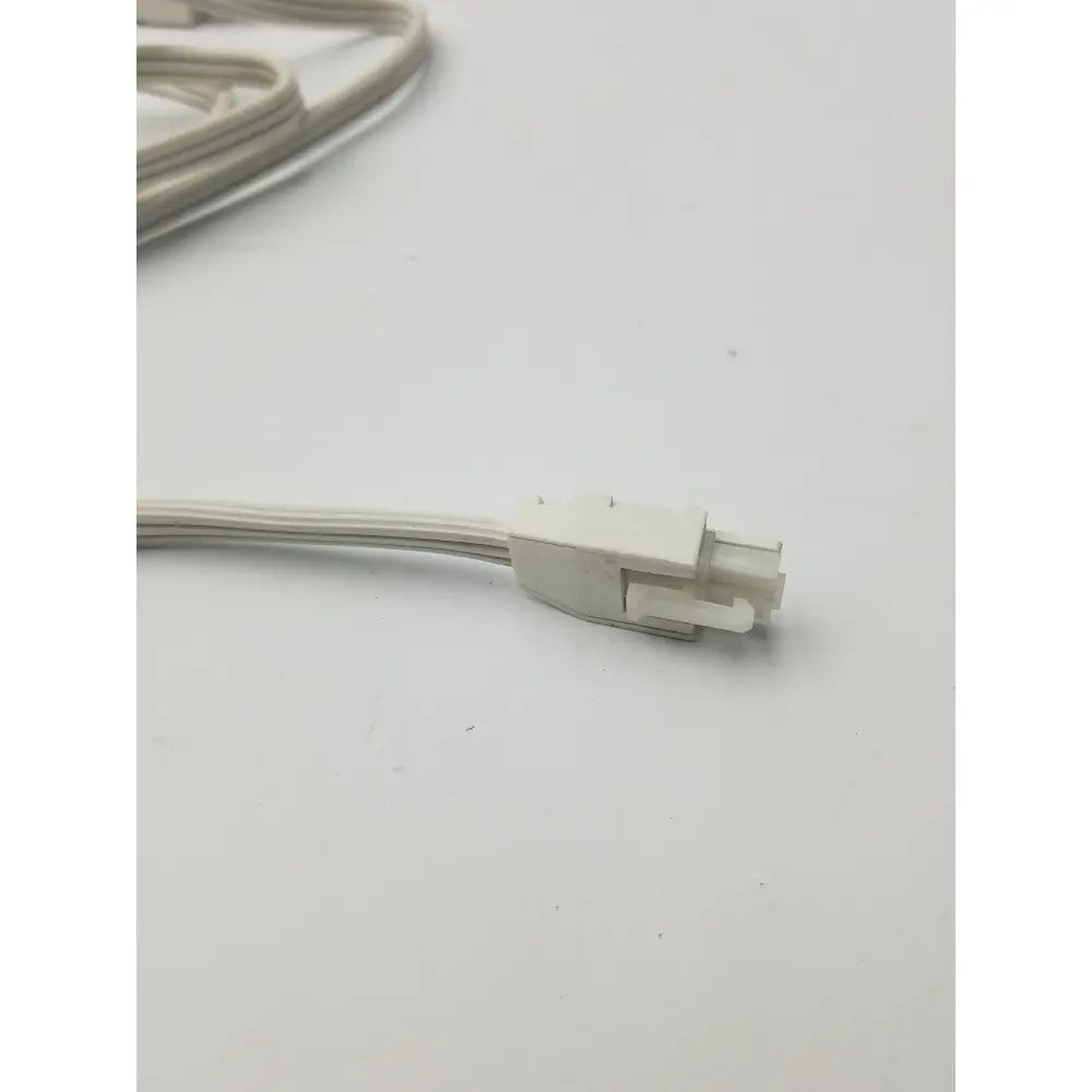 White plastic 3 prong to 3 pin female connector with bundled wires for power extension cord use