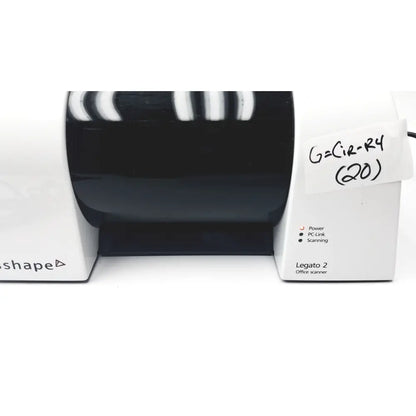 White and black legato 2 office scanner with glossy finish in 3 shape calibration kit a1146001b for precise scanning