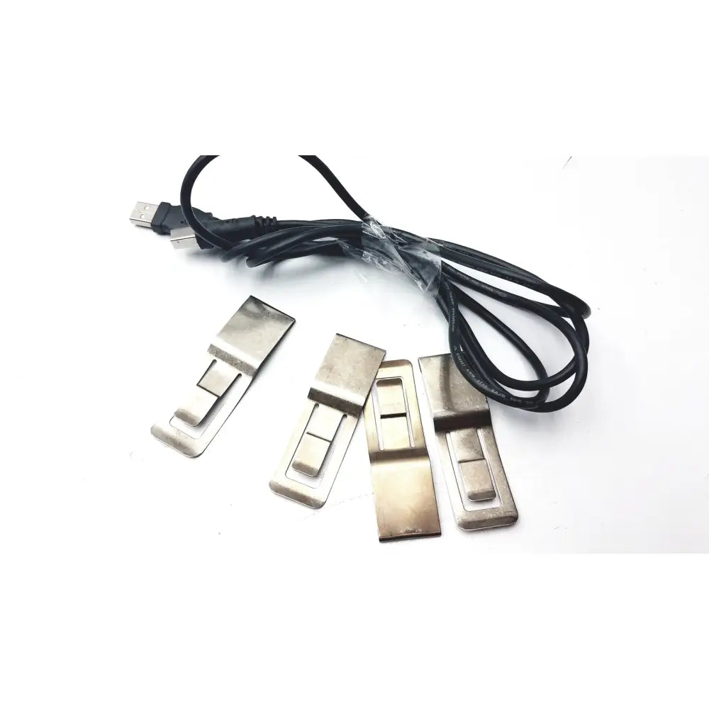 Black usb cable with four metallic clips for shape calibration kit a1146001b with 3 shape legato 2 scanner