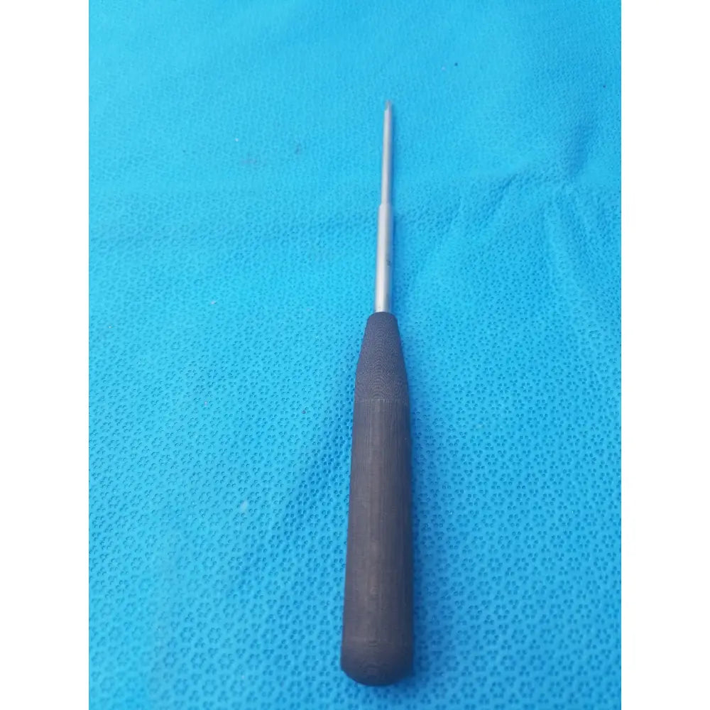 Black textured handle hex screwdriver stainless steel surgical instrument with metallic shaft ergonomic design