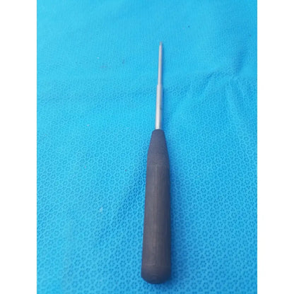 Black textured handle hex screwdriver stainless steel surgical instrument with metallic shaft ergonomic design