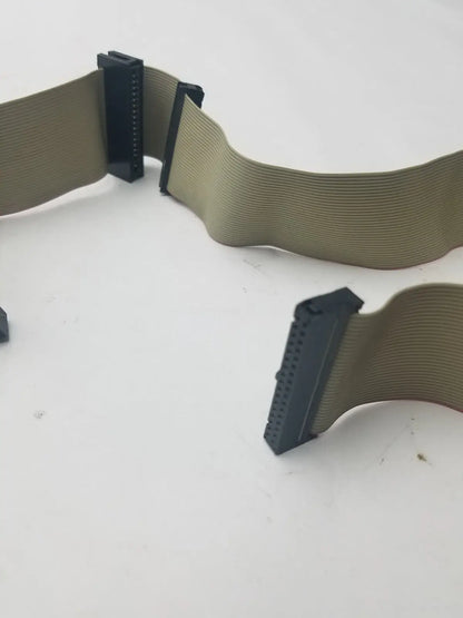 Tan flexible 34 pin female riser card cable with black plastic connectors for riser card extension use