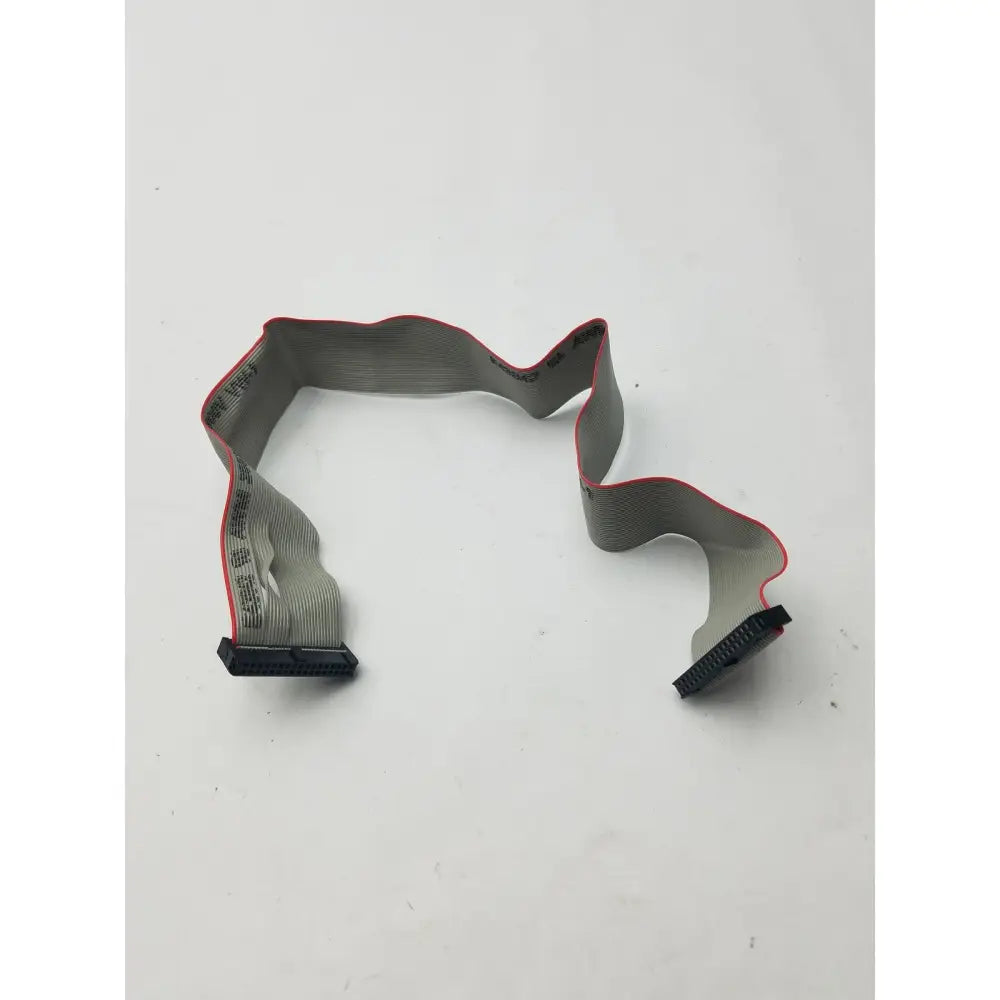Gray flexible 36 pin female connector riser card cable with red edge trim and black connector ends for riser card use