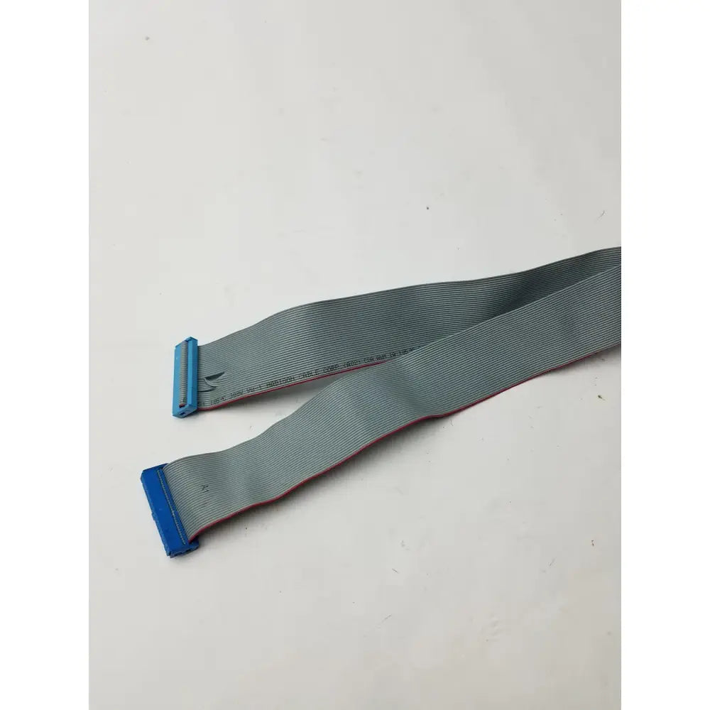 Gray flexible flat 36 pin female cable harness with blue plastic connectors tyco 1737809-1 rev b