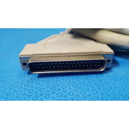 Beige plastic 37 pin male female connector scsi cable with metallic contacts lot of 4 includes female connector scsi