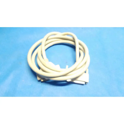 Beige coiled 37 pin male to female connector cable with rectangular connector for secure data transfer lot of 3